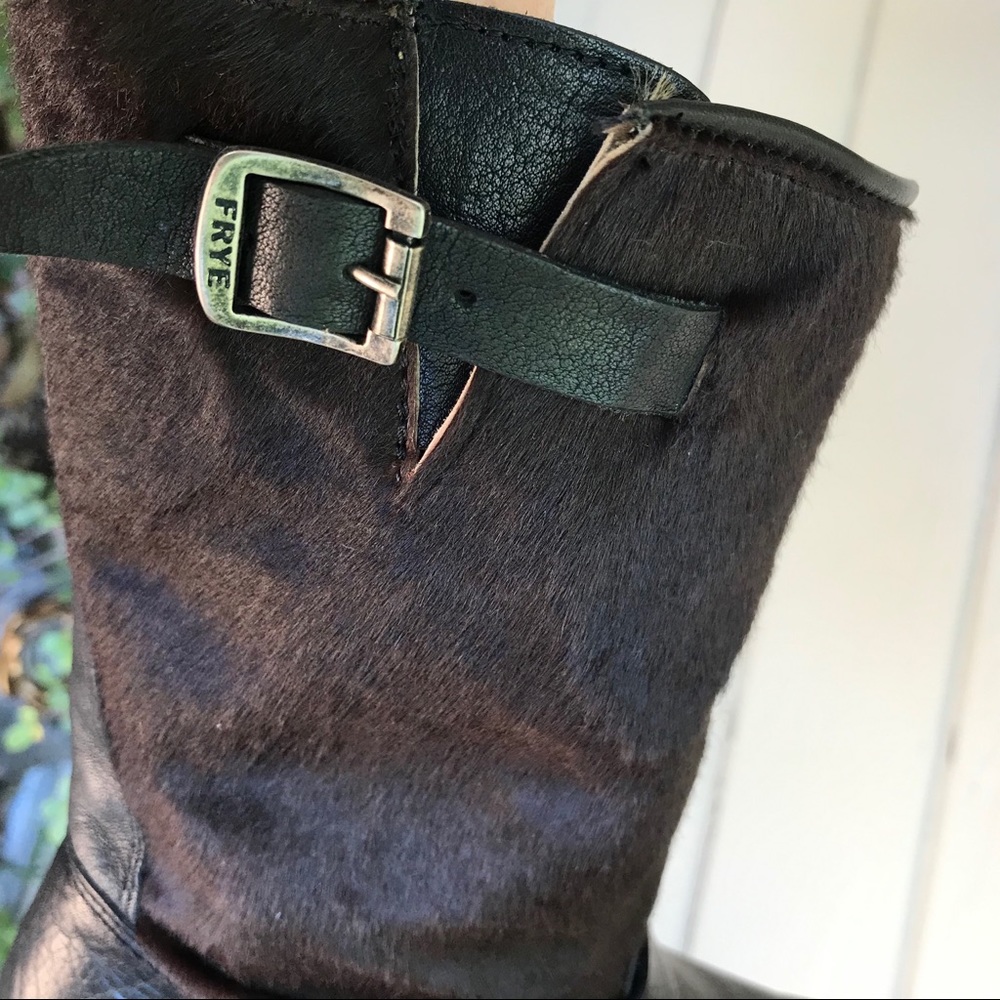 NEW Frye Veronica brown/black calf hair boots - Picture 5 of 8